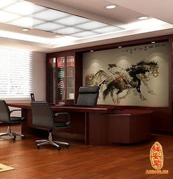 辦公室背景墻掛什么畫(huà)好