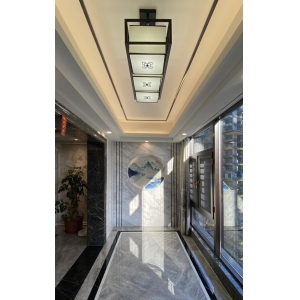 高端大氣文化墻 新中式風(fēng)，超大玄關(guān)通透，這個(gè)家給我滿滿的儀式感