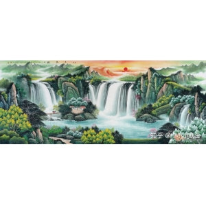 山水畫文化墻 中式客廳裝飾畫精品盤點(diǎn)，國畫山水古韻悠揚(yáng)墨色香